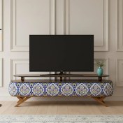 تصویر میز تلویزیون چوبی طرح پامنار سایز ۱۶۰ 