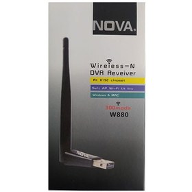 تصویر کارت شبکه بی‌سیم نوا مدل Nova W880 ا Nova W880 USB Adapter network card Nova W880 USB Adapter network card