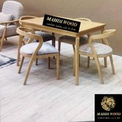 تصویر میز ناهار خوری چهار نفره مدل فلورانس صندلی چوب راش گرجستانی MAHDIWOOD ا FLORENCE MODEL FLORENCE MODEL