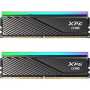 تصویر رم کامپیوتر ایکس پی جی دو کاناله Lancer Blade RGB فرکانس 6000 مگاهرتز DDR5 تایمینگ CL48 حافظه 32 گیگابایت XPG Lancer Blade RGB Dual Channel CL48 6000MHz DDR5 32GB Computer RAM