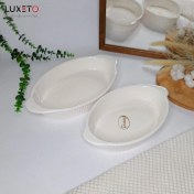 تصویر مرغ خوری سرامیکی بیضی دوتایی 