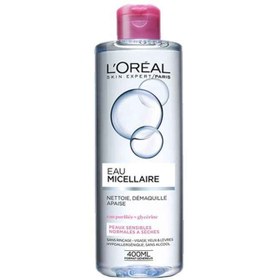 تصویر میسلار واتر لورال پوست نرمال تا خشک 400 میل L'Oreal micellar water for normal to dry sensitive skin 400 ml