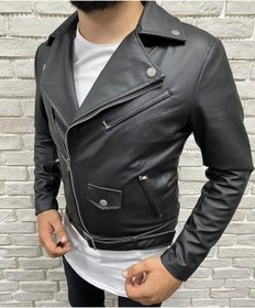 تصویر ژاکت چرم مردانه فروش برند jokercollection رنگ مشکی کد ty46864488 