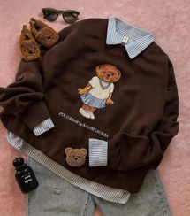 تصویر دورس Polo خرسی زنانه کد 2270 - شکلاتی Women's Polo Bear Coat Code 2270