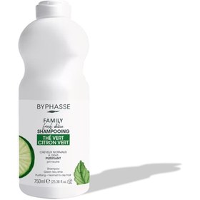 تصویر شامپو خانواده GREEN TEA & LIME بایفاس مناسب موهای معمولی تا چرب BYPHASSE® Family Fresh Délice Shampoo Normal To Oily Hair, 750m