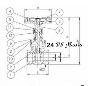 تصویر شیرفلکه کشویی 1،1/2 کیزایران سایز5 