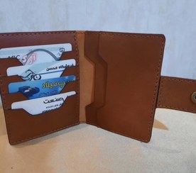 تصویر کیف مدارک چرمی،جاکارتی دستدوز چرمی،کد31 