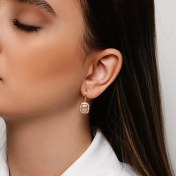 تصویر گوشواره مربع مینیمال YSX 