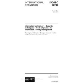 تصویر کتاب ISO IEC 27002:2005 Information technology — Security techniques — Code of practice for information security management نسخه کامل 