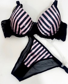 تصویر ست شورت و سوتین اسفنجی مدل ویکتوریا سیکرت کد ۶۰۵۰ - صورتی / ۷۵ Bra set women victoria secret