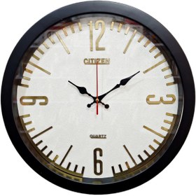 تصویر ساعت دیواری مشکی سایز ۳۵ بی‌صدا Silent Wall Clock 35cm