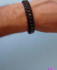 تصویر دستبند فلز _ چرم 