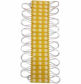 تصویر ریسه بلوکی لنز دار رنگ زرد Yellow LED module string with lenses