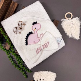 تصویر ست حوله دو تکه نوزاد رزبرن مدل LITTLE SWEETIE BOY 