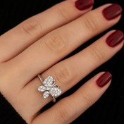 تصویر انگشتر نگین دار طرح پروانه کد ۵۰۰۰ 