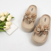 تصویر دمپایی زنانه مدل آوین انگشتی سایز ۳۷ تا ۴۰ از پلاستیک رنگ سفید 