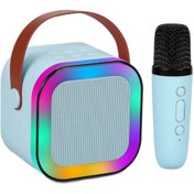 تصویر اسپیکر بلوتوثی قابل حمل K12 به همراه دو میکروفون Kickstorm K12 Karaoke Bluetooth Speaker with 2 Wireless Microphone