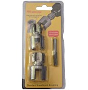 تصویر ست 2 تایی حدیده و قلاویز دو طرفه سردریلی لوله PVC سایز 1/2 و 3/4 اینچ مدل PPR WATER PIPE 