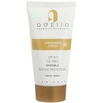 تصویر کرم ضدافتاب بدون رنگ فاقد چربی ادلیوADELIO SUN INVISIBLE OILFREE SPF50 CREAM 