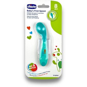 تصویر قاشق سر کج چیکو chicco Baby's First Spoon