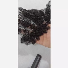 تصویر نوار خرجکار منجوق دوزی پهن 