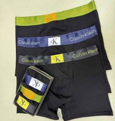 تصویر شورت مردانه نخ پنبه پادار Calvin Klein - پک سه عددی / L Calvin Klein
