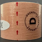 تصویر چسب کنزو DRENZO | نوار کنزو تیپ ورزشی برای حمایت عضلات و مفاصل - رنگ پوست / 5cm*5m Kinesiology Tape، Sports Tape، Muscle Support، Pain Relief.