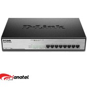 تصویر سوئیچ 8 پورت دی لینک مدل DGS-1008MP D-Link DGS-1008MP 8Port Desktop Switch