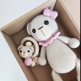 تصویر عروسک تدی بافتنی 