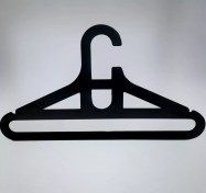 تصویر چوبکار مانتویی پلاستیک مشکی 