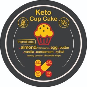 تصویر کاپ کیک کتویی 190 گرم طعم شکلاتی 