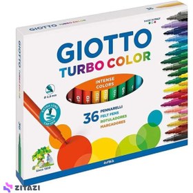 تصویر ماژیک 36 رنگ جیوتو Giotto مدل TURBO COLOR - زمان ارسال 15 تا 20 روز کاری 