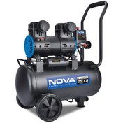تصویر کمپرسور باد سایلنت نووا مدل NTA-9125 ظرفیت ۲۵ لیتر بدون روغن 