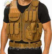 تصویر جلیقه تاکتیکال خاکی