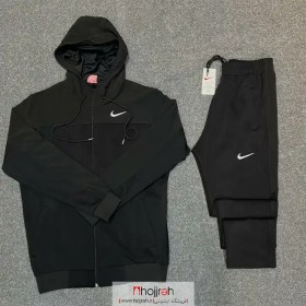 تصویر ست گرمکن و شلوار نایک NIKE کلاه دار مشکی کد VM1623 