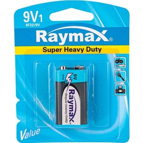 تصویر باتری کتابی Raymax Super Heavy Duty 6F22 9V Raymax Super Heavy Duty 6F22 9V Battery