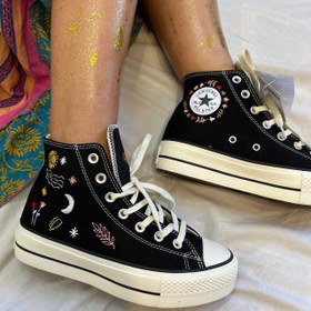 تصویر embroidered converse platform 