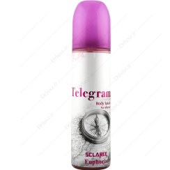 تصویر بادی اسپلش زنانه مدل Telegram حجم 250 میل اسکلاره Sclaree Telegram Body Splash For Woman 250ml