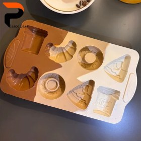 تصویر قالب کاپ کیک سیلیکونی طرح دونات 8 تایی 