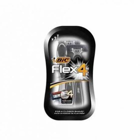 تصویر خود تراش بیک مدل Flex 3 بسته 3 عددی Bic Flex 3 Men's Disposable Razors