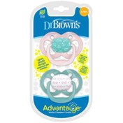 تصویر پستانک ارتودنسی دکتر براونز بسته ۲ عددی مناسب ۰ تا ۶ ماه 