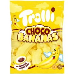 تصویر مارشمالو مغزدار ترولی طعم موز وزن ۱۵۰ گرم 