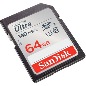 تصویر کارت حافظه اس دی 64 گیگ 140 مگابایت سن دیسک اولترا sd memory SanDisk Ultra card 64gb 140mb disk age