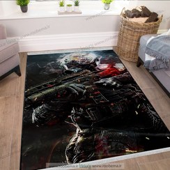 تصویر فرش چاپی اتاق گیمینگ طرح گوست زخمی FM-1466 