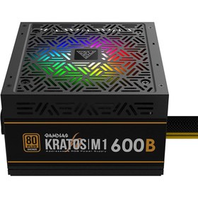 تصویر پاور کامپیوتر 600 وات گیم دیاس مدل KRATOS M1-600B GAMDIAS KRATOS M1-600B Bronze 80 PLus 600W RGB PSU