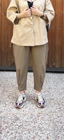 تصویر شلوار مام استایل - کرم روشن سایز 2 ( مناسب سایز 38-40) 