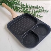 تصویر تابه سه خانه گرانیتی نچسب 