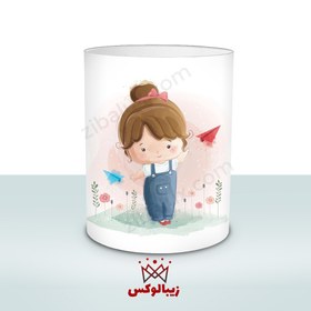 تصویر سبد اسباب بازی و سبد لباسی کودک نوجوان دخترانه دختر لباس آبی 