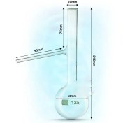 تصویر بالن تقطیر با لوله جانبی 
