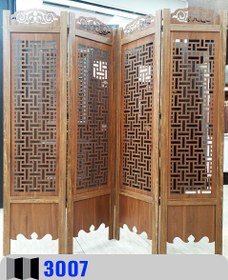 تصویر پاراوان چوبی برش لیزری کد 3007 Laser cut wooden screen code 3007